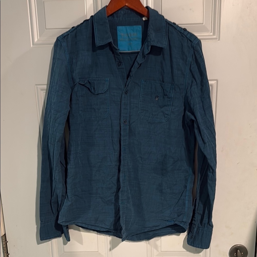 Guess Blue Lightweight Shirt Jacket